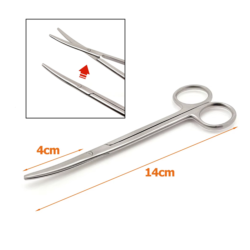 Medical Scissors - 14CM TC 메첸바움 가위 곡선형 뭉툭한