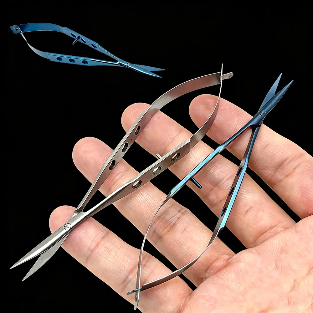 Medical Scissors - 12cm 안과용 결막 가위, 곡선형 팁,