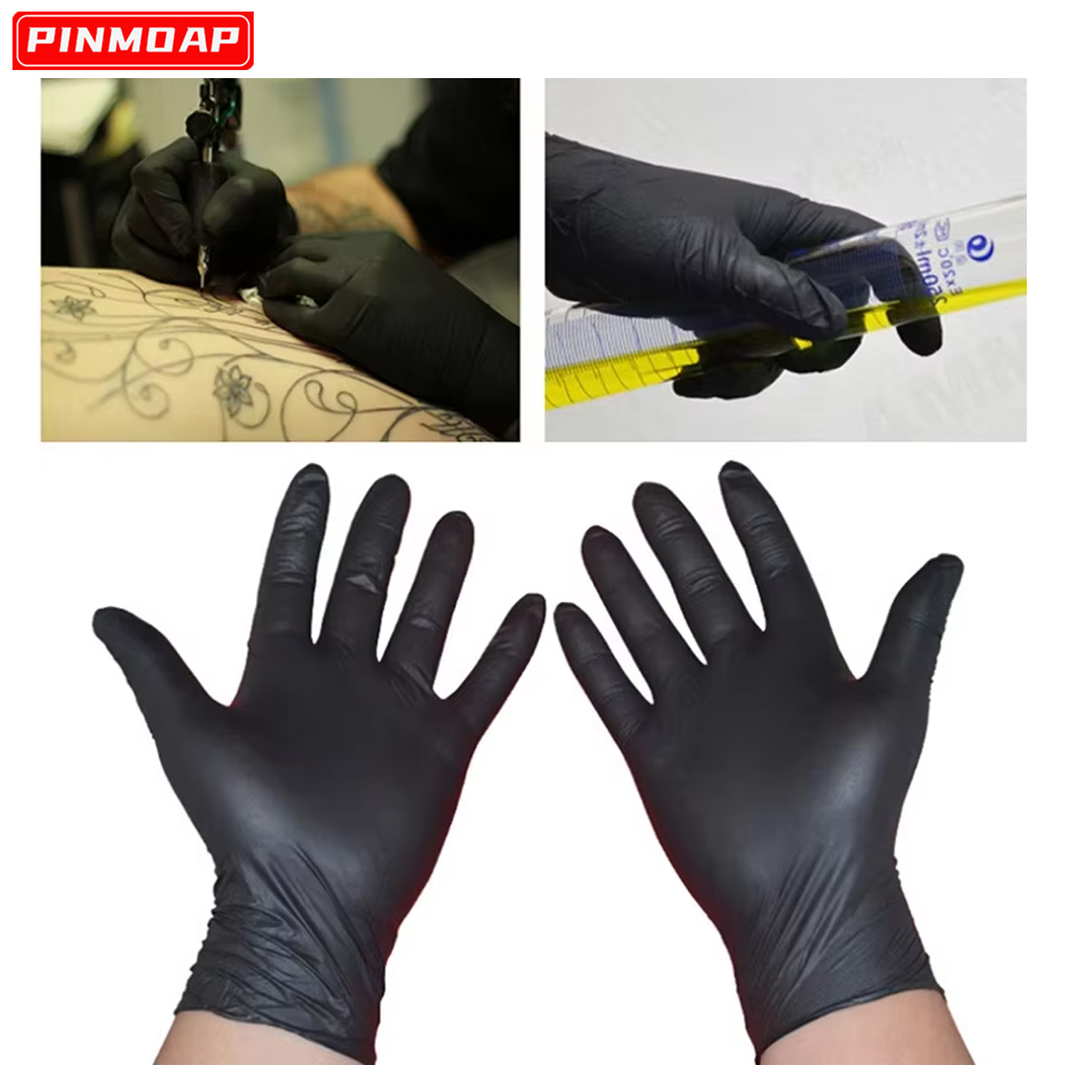 10/50 Pcs 일회용 검은 니트릴 장갑 다목적 라텍 - Medical Gloves 리뷰 및 가격