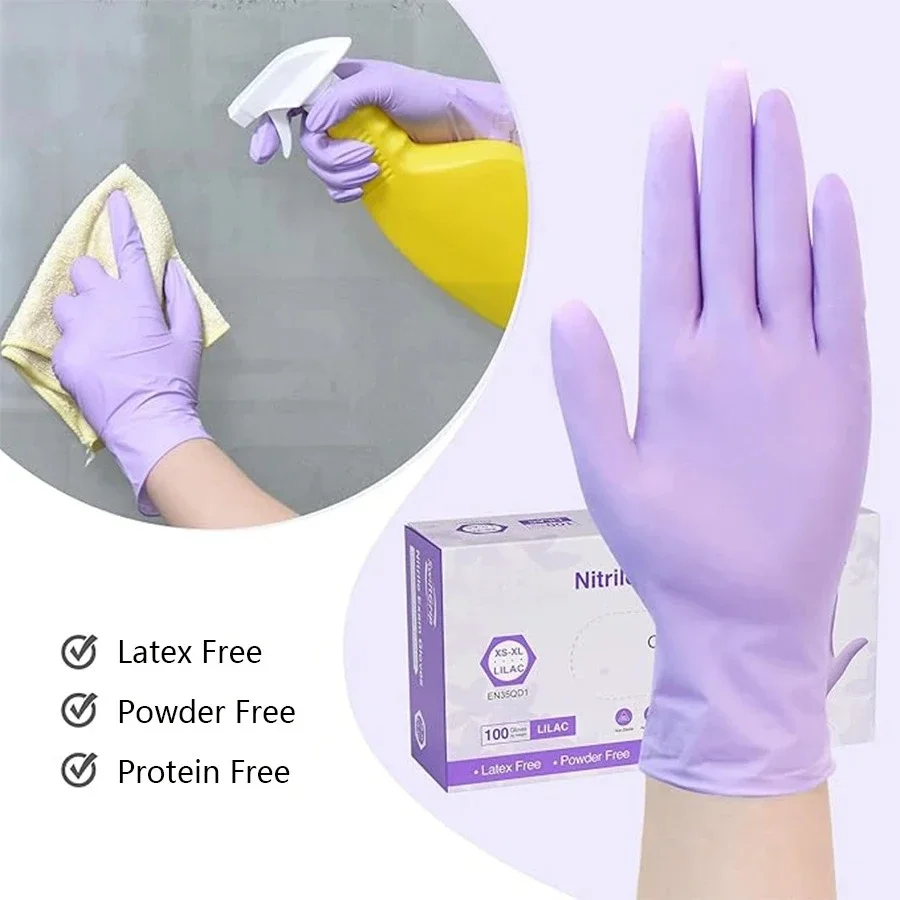10-100pcs 일회용 보라색 니트릴 장갑 라텍스 프 - Medical Gloves 리뷰 및 가격