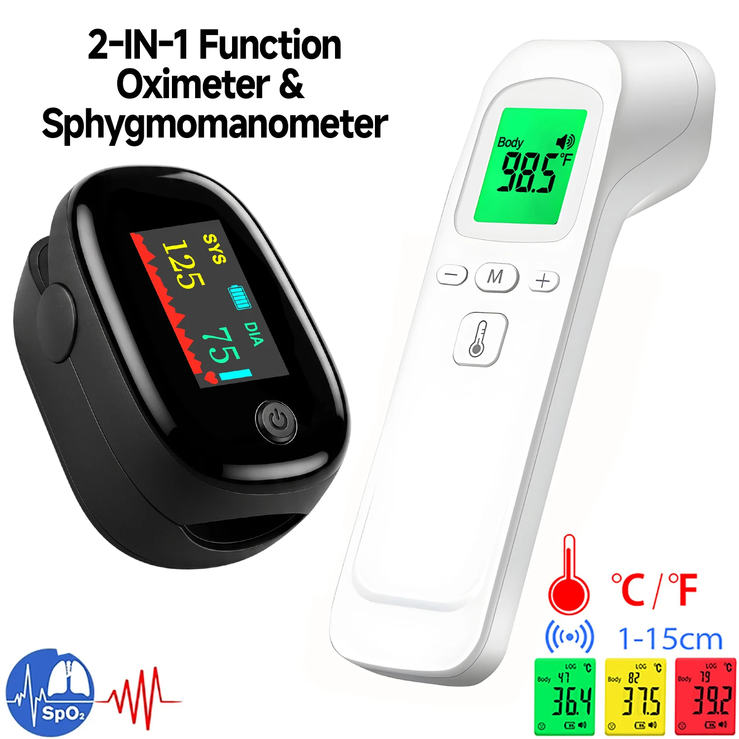비접촉식 체온계, 체온 측정용 적외선 체온계 또는 2- - Pulse Oximeter 리뷰 및 가격