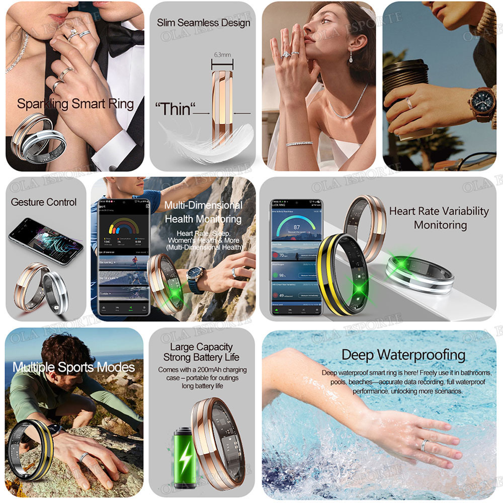 제스처 감지 스마트 링 건강 모니터 스마트 링 야외 방 - Blood Pressure Monitor 리뷰 및 가격